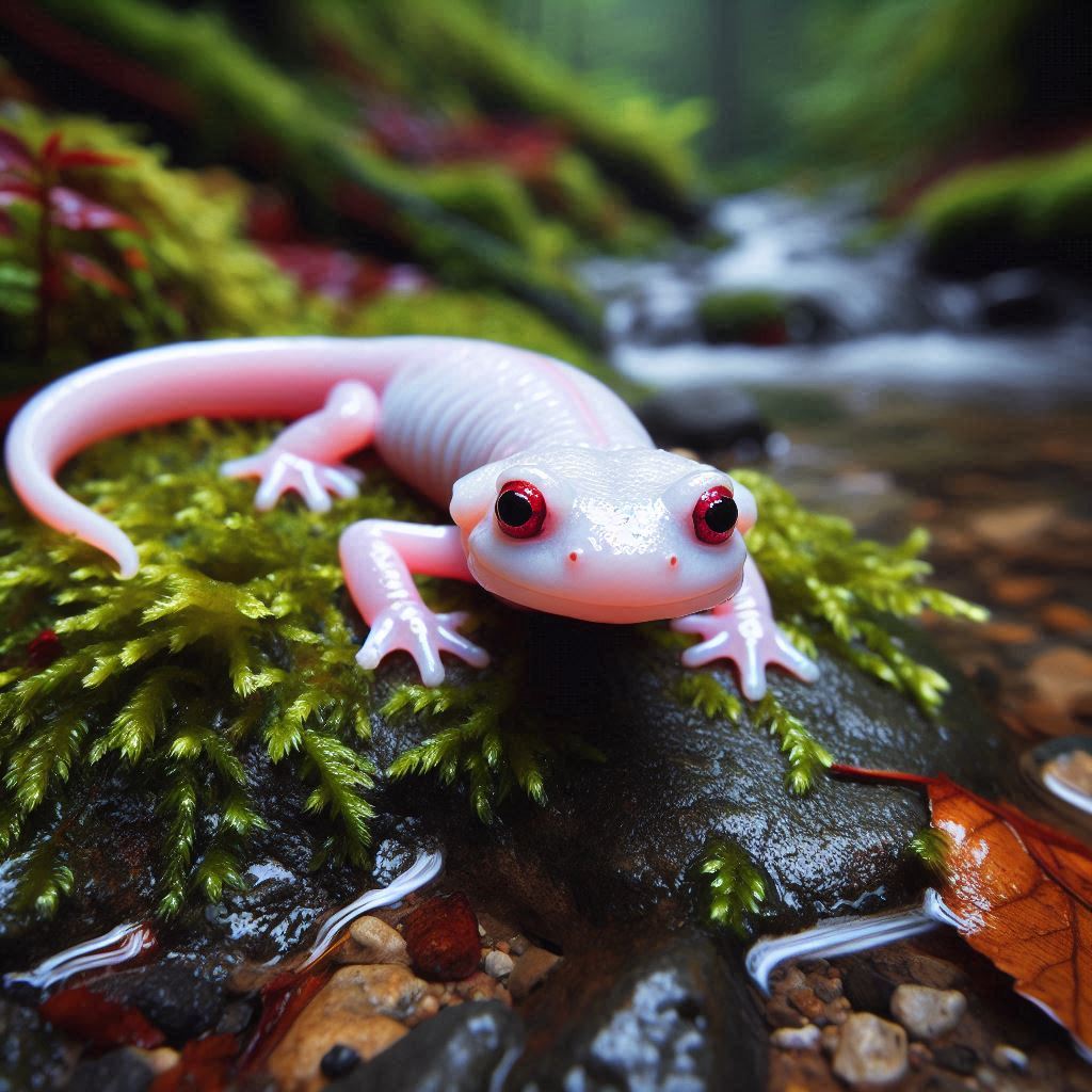 Albino Salamanders
