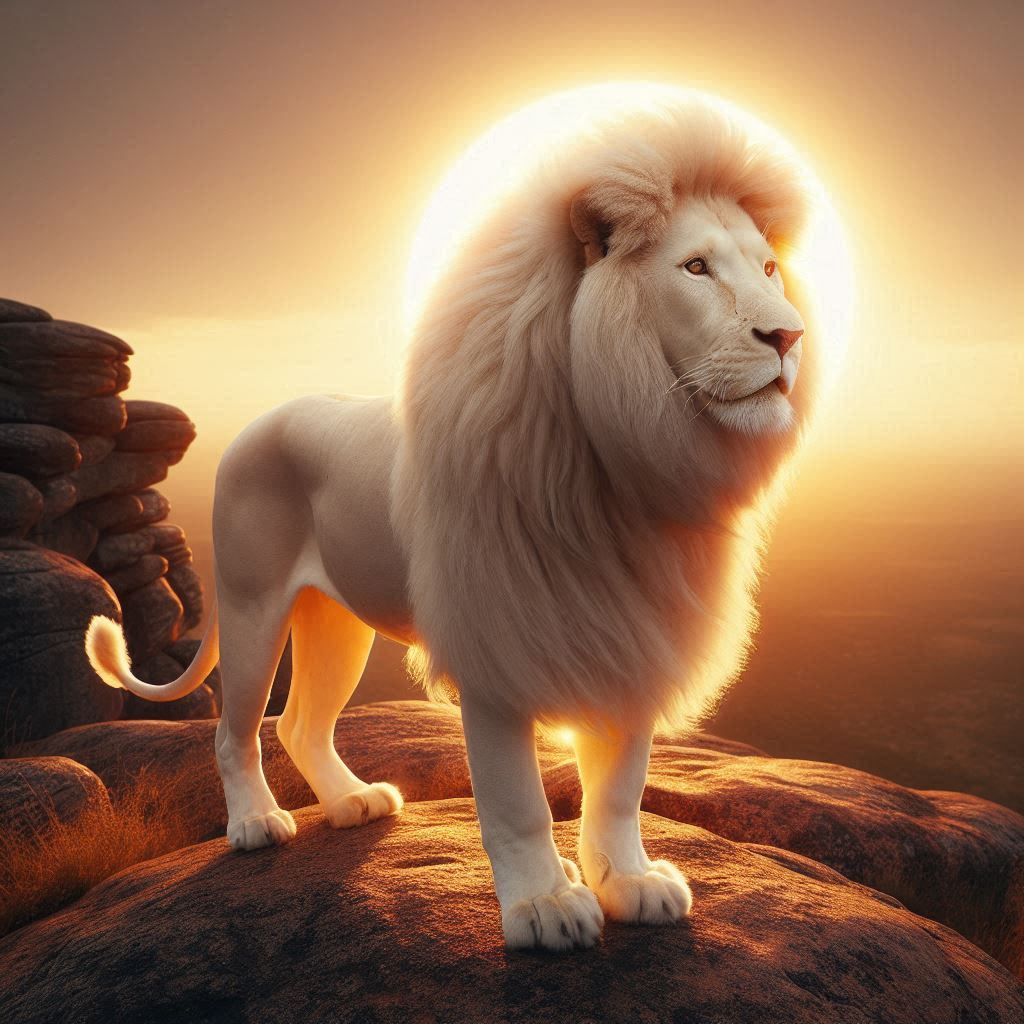 Albino White lion