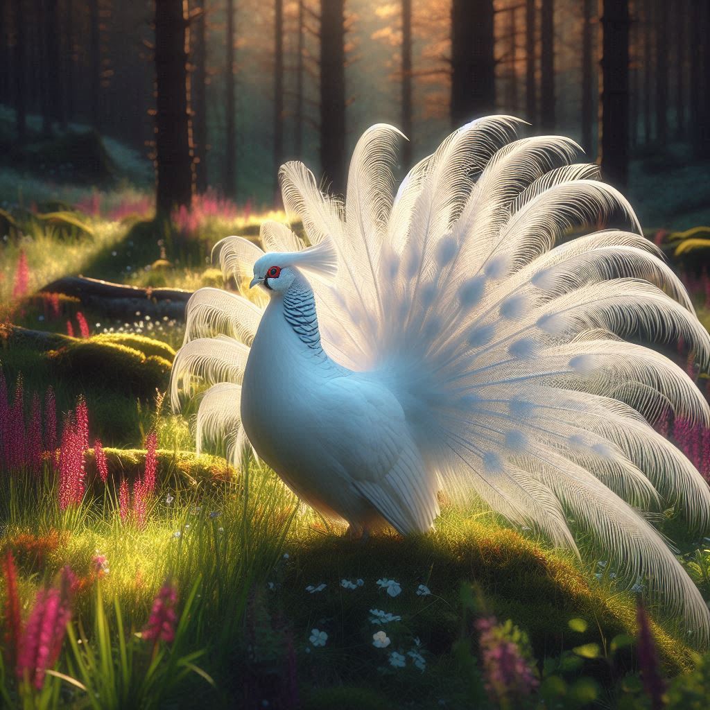 White or leucistic Pheasant albino